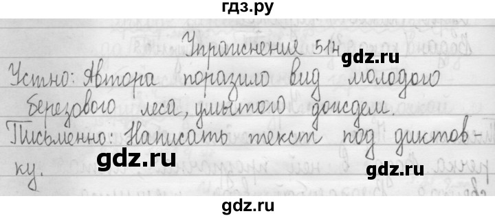 ГДЗ по русскому языку 3 класс  Рамзаева   упражнение - 514, Решебник 2016