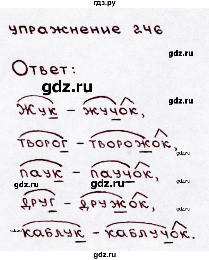 Язык 4 класс упражнение 246