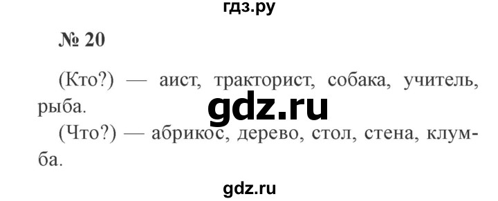 ГДЗ по русскому языку 3 класс  Канакина   часть 2 / упражнение - 20, Решебник 2015 №4