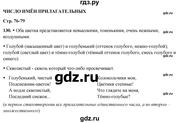 ГДЗ по русскому языку 3 класс  Канакина   часть 2 / упражнение - 130, Решебник 2025