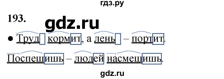 ГДЗ по русскому языку 3 класс Канакина, Горецкий часть 1 - ответ на номер 193, Решебник 2025