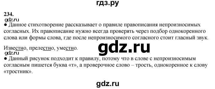 ГДЗ по русскому языку 3 класс Канакина, Горецкий часть 1 - ответ на номер 234, Решебник 2025