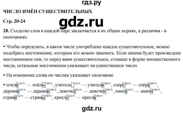 ГДЗ по русскому языку 3 класс Канакина, Горецкий часть 2 - ответ на номер 28, Решебник 2025