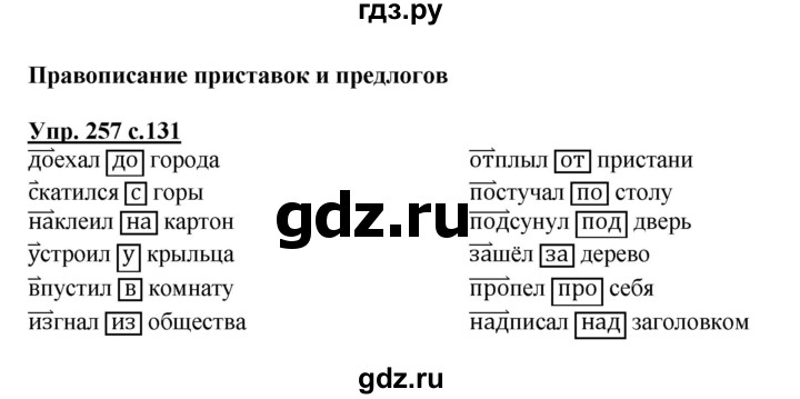 ГДЗ по русскому языку 3 класс Канакина, Горецкий часть 1 - ответ на номер 257, Решебник 2015 №1