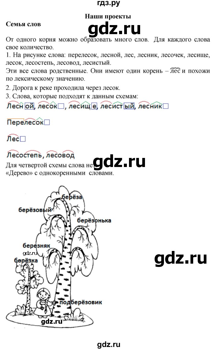 ГДЗ по русскому языку 3 класс Канакина, Горецкий часть 1 - ответ на проектные задания страница 101, Решебник 2015 №1