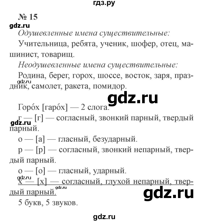ГДЗ по русскому языку 3 класс Канакина, Горецкий часть 2 - ответ на номер 15, Решебник 2015 №4