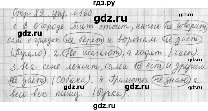 ГДЗ по русскому языку 3 класс  Климанова   часть 2 / упражнение - 160, Решебник №1 к учебнику 2015