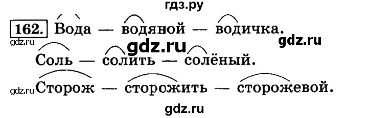 ГДЗ по русскому языку 3 класс  Климанова   часть 1 / упражнение - 162, Решебник №2 2014