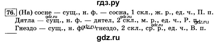 ГДЗ по русскому языку 3 класс  Климанова   часть 2 / упражнение - 76, Решебник №2 2014