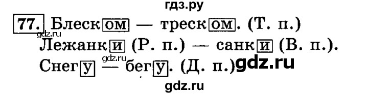 ГДЗ по русскому языку 3 класс  Климанова   часть 2 / упражнение - 77, Решебник №2 2014