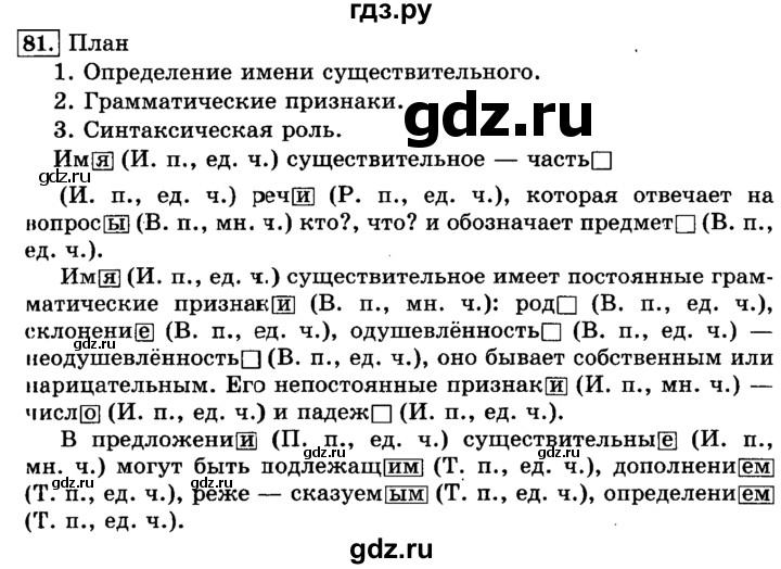 ГДЗ по русскому языку 3 класс  Климанова   часть 2 / упражнение - 81, Решебник №2 2014
