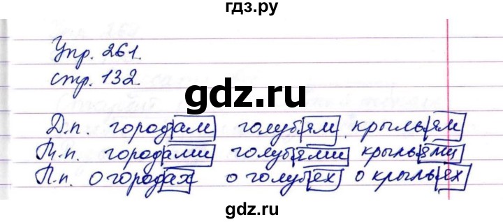 ГДЗ по русскому языку 4 класс  Рамзаева   упражнение - 261, Решебник №1