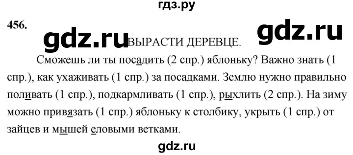 ГДЗ по русскому языку 4 класс  Рамзаева   упражнение - 456, Решебник №1