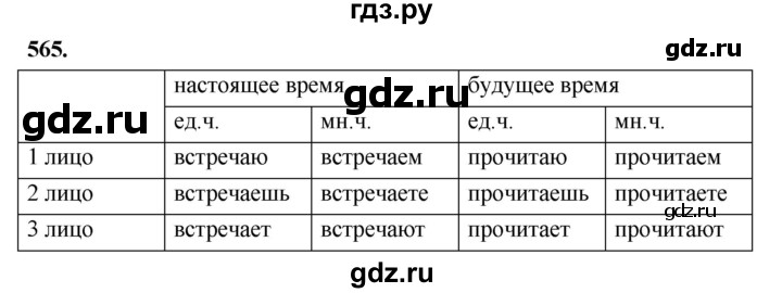 ГДЗ по русскому языку 4 класс  Рамзаева   упражнение - 565, Решебник №1