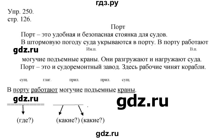 ГДЗ по русскому языку 4 класс Рамзаева   часть 1. страница - 126, Решебник №1 2014