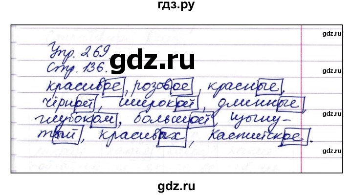 ГДЗ по русскому языку 4 класс Рамзаева   часть 1. страница - 136, Решебник №1 2014