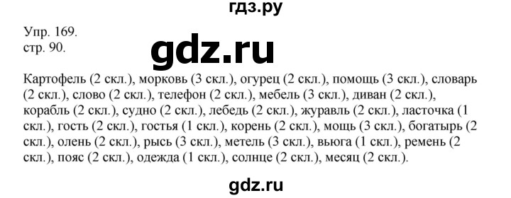 ГДЗ по русскому языку 4 класс Рамзаева   часть 1. страница - 90, Решебник №1 2014