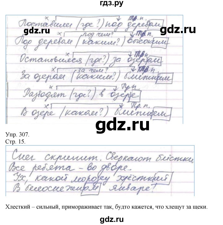 ГДЗ по русскому языку 4 класс Рамзаева   часть 2. страница - 15, Решебник №1 2014