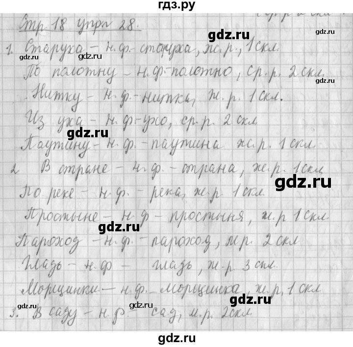 ГДЗ Часть №2 / Упражнение 28 Русский Язык 4 Класс Климанова, Бабушкина