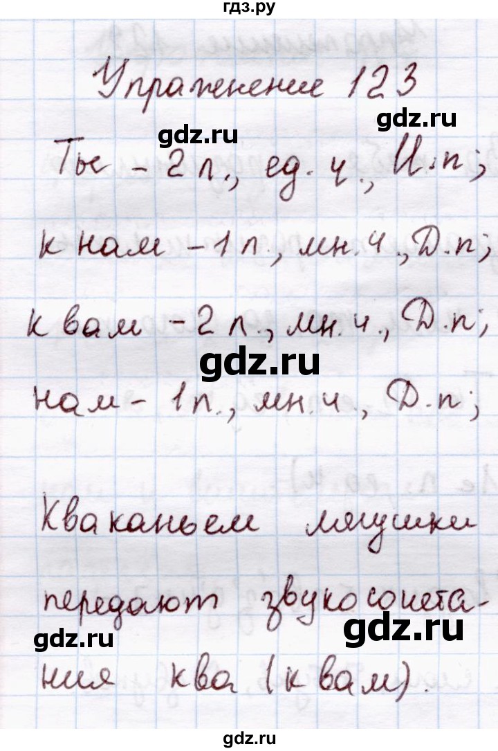 ГДЗ по русскому языку 4 класс  Канакина   часть 2 / упражнение - 123, Решебник 2015 №4