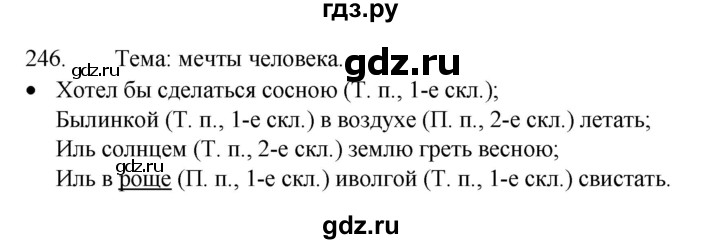 ГДЗ по русскому языку 4 класс  Канакина   часть 1 / упражнение - 246, Решебник к учебнику 2023