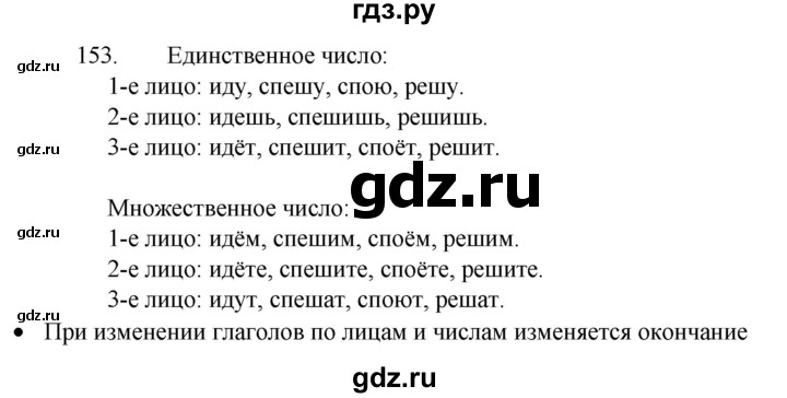 ГДЗ по русскому языку 4 класс  Канакина   часть 2 / упражнение - 153, Решебник к учебнику 2023