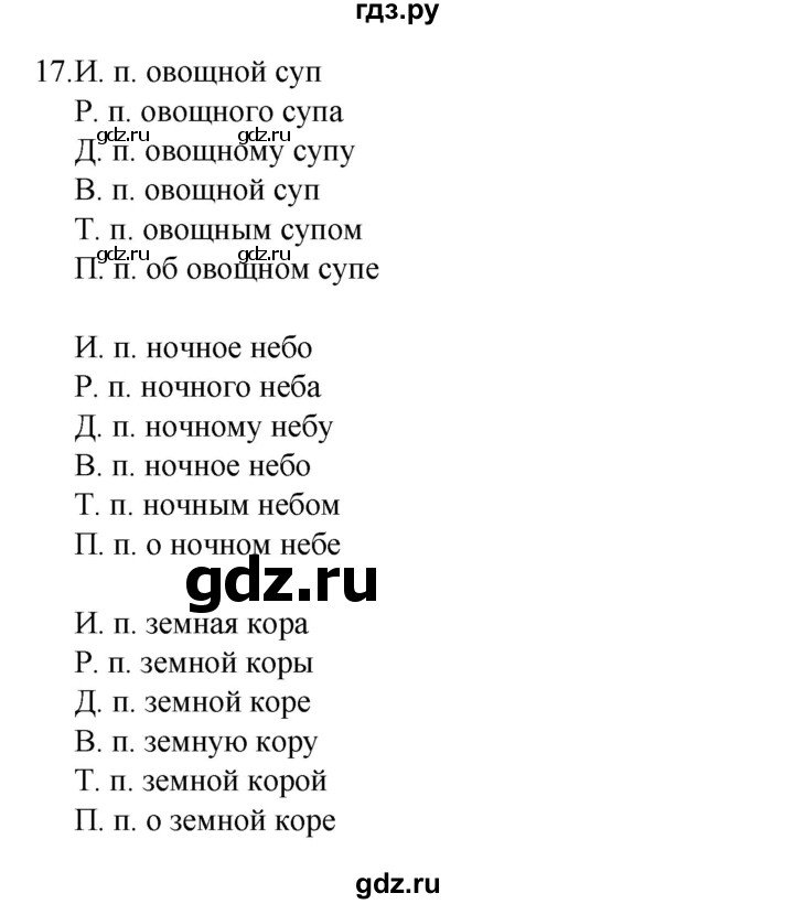 ГДЗ по русскому языку 4 класс  Канакина   часть 2 / упражнение - 17, Решебник к учебнику 2023