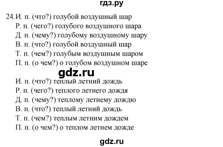ГДЗ по русскому языку 4 класс  Канакина   часть 2 / упражнение - 24, Решебник к учебнику 2023