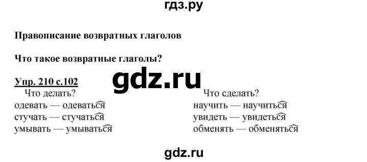 ГДЗ по русскому языку 4 класс  Канакина   часть 2 / упражнение - 210, Решебник 2015 №1