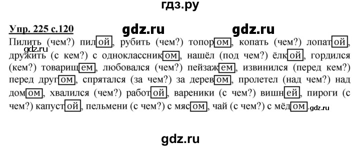 ГДЗ по русскому языку 4 класс  Канакина   часть 1 / упражнение - 225, Решебник №1 к учебнику 2014