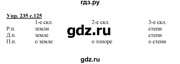 ГДЗ по русскому языку 4 класс  Канакина   часть 1 / упражнение - 235, Решебник №1 к учебнику 2014