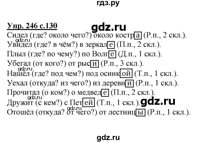 ГДЗ по русскому языку 4 класс  Канакина   часть 1 / упражнение - 246, Решебник №1 к учебнику 2014