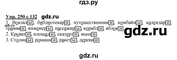 ГДЗ по русскому языку 4 класс  Канакина   часть 1 / упражнение - 250, Решебник №1 к учебнику 2014
