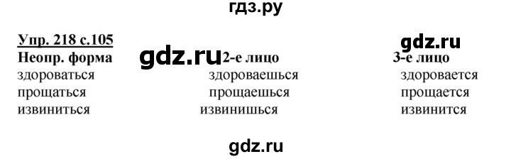 ГДЗ по русскому языку 4 класс  Канакина   часть 2 / упражнение - 218, Решебник №1 к учебнику 2014
