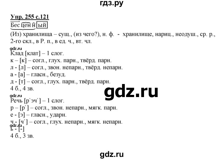 ГДЗ по русскому языку 4 класс  Канакина   часть 2 / упражнение - 255, Решебник №1 к учебнику 2014