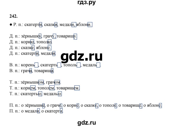 ГДЗ по русскому языку 4 класс  Канакина   часть 1 / упражнение - 242, Решебник 2025