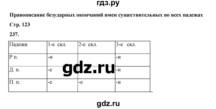 ГДЗ по русскому языку 4 класс Канакина, Горецкий часть 1 - ответ на номер 237, Решебник 2025
