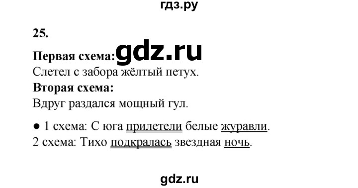 ГДЗ по русскому языку 4 класс Канакина, Горецкий часть 1 - ответ на номер 25, Решебник 2025