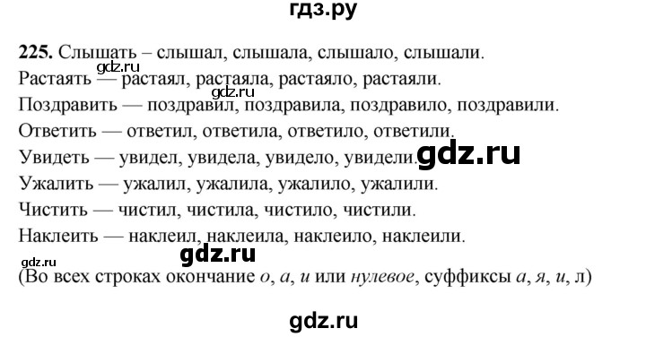 ГДЗ по русскому языку 4 класс Канакина, Горецкий часть 2 - ответ на номер 225, Решебник 2025