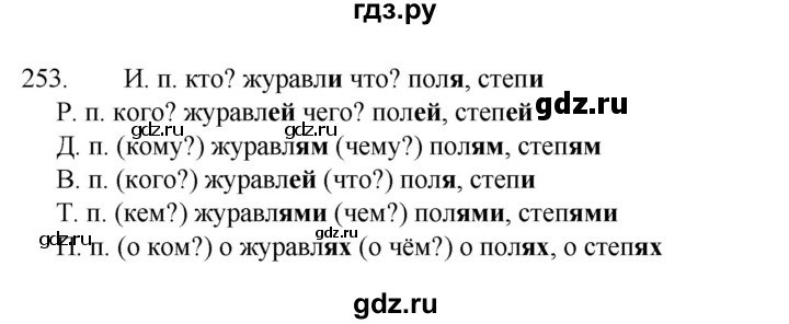 ГДЗ по русскому языку 4 класс Канакина, Горецкий часть 1 - ответ на номер 253, Решебник 2023