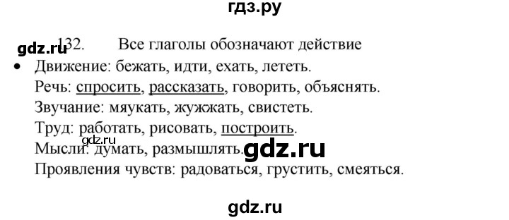 ГДЗ по русскому языку 4 класс Канакина, Горецкий часть 2 - ответ на номер 132, Решебник 2023