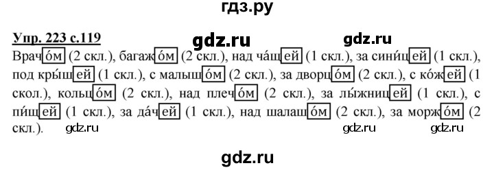 ГДЗ по русскому языку 4 класс Канакина, Горецкий часть 1 - ответ на номер 223, Решебник 2015 №1