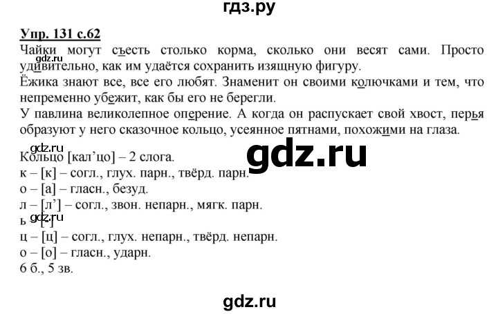 ГДЗ по русскому языку 4 класс Канакина, Горецкий часть 2 - ответ на номер 131, Решебник 2015 №1