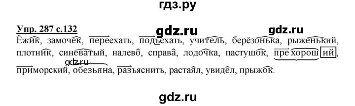 ГДЗ по русскому языку 4 класс Канакина, Горецкий часть 2 - ответ на номер 287, Решебник 2015 №1