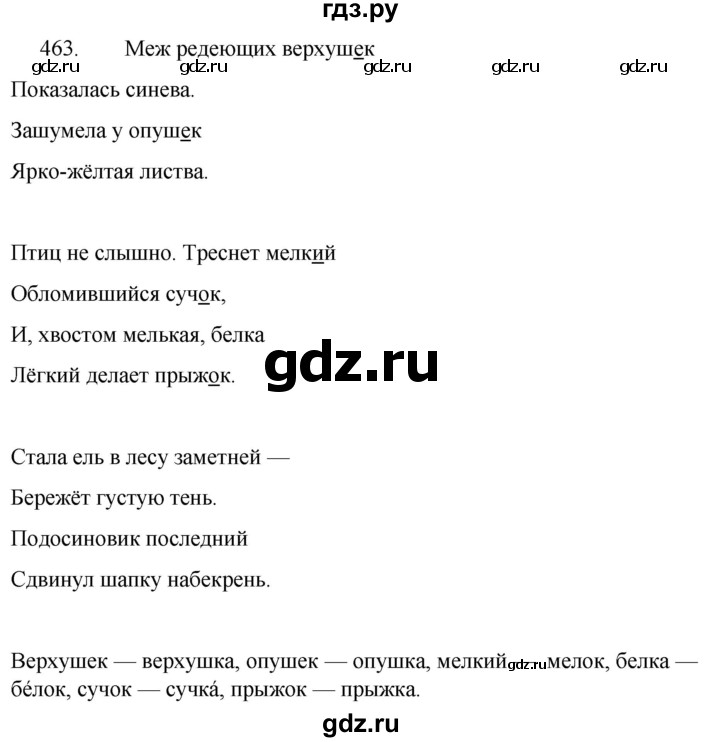 ГДЗ по русскому языку 5 класс  Ладыженская   упражнение - 463, Решебник к учебнику 2021
