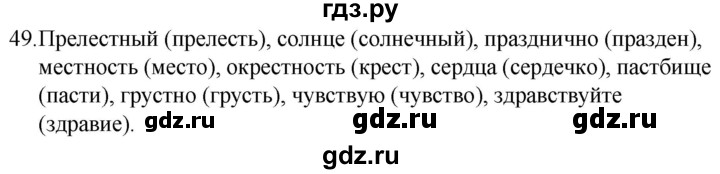 ГДЗ по русскому языку 5 класс  Ладыженская   упражнение - 49, Решебник к учебнику 2021