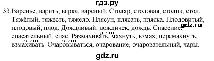 ГДЗ по русскому языку 5 класс  Ладыженская   упражнение - 33, Решебник к учебнику 2021