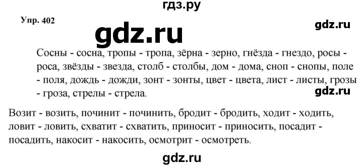 Русский язык 7 класс упражнение 402
