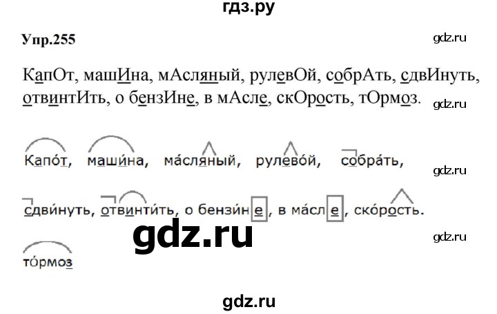ГДЗ по русскому языку за 5 класс Ладыженская, Баранов, Тростенцова ответ на номер 255, Решебник 2023