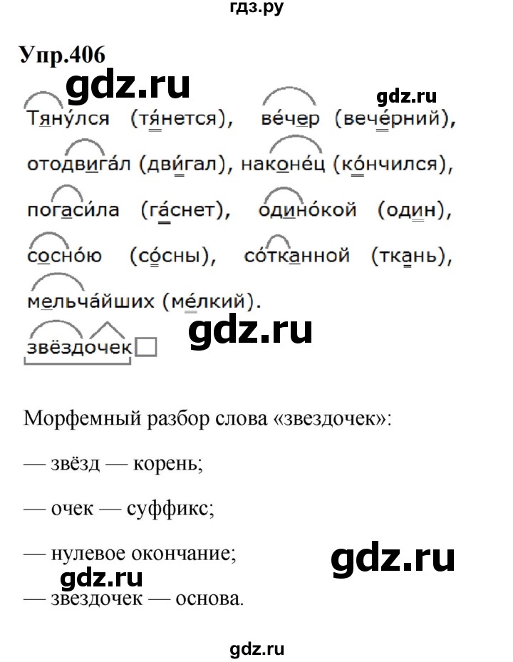 ГДЗ по русскому языку за 5 класс Ладыженская, Баранов, Тростенцова ответ на номер 406, Решебник 2023
